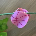 Pink basketball pattern acrylic hair claw clip accessory for creative hair styling - Pink Tennis