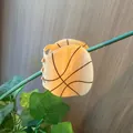 Creative orange basketball shaped hair claw clip for sports enthusiasts and fans - Light Yellow Tennis