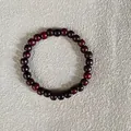 Handcrafted dark red sandalwood bead bracelet with smooth polished finish for meditation - Blood Sandalwood Classical Beads / 6mm*28 Beads / Reddish Brown