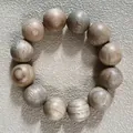 Natural camphor wood prayer beads bracelet with original wood grain and 20mm beads - 20mm x 12 Beads (Standard)