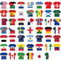 World Cup themed mini T-shirt shaped string flags banner for international party decor - Double-sided Soccer Jersey Style
