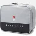 Portable first aid medicine storage bag in grey and black with top handle and zipper - Contrast Gray
