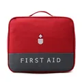 Red and grey portable first aid medical storage bag for emergency supplies and medicine - Color-blocking Red
