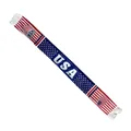 High-quality USA flag soccer fan scarf for 2026 World Cup in premium satin fabric - 135cm / United States
