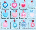 Colorful heart and round acrylic hair beads for DIY braids, multiple sizes included - Mixed Shape Style / Colorful