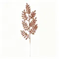 46cm bronze glitter artificial melon seed leaf branch for Christmas tree and wreath decor - 46cm-12g / Coffee