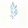 Ramo natalizio glitterato azzurro per decorare alberi di Natale e ghirlande festose - 46cm-12g / Azzurro