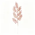 Ramo decorativo natalizio glitterato oro rosa da 46 cm con piccoli grappoli di foglie - 46cm-12g / Oro rosa