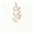 Ramo natalizio glitterato oro champagne 46 cm con sette foglie per decorazioni alberi - 46cm-12g / Oro champagne