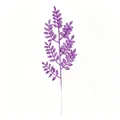 Ramo di foglie artificiali glitterate viola per la decorazione dell'albero di Natale - 46cm-12g / Viola scuro