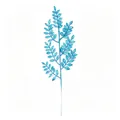 Gambo di foglia di Natale glitterato blu da 46 cm per decorazioni di alberi e ghirlande - 46cm-12g / Blu lago
