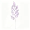 Ramo di foglie natalizie glitterate da 46 cm in rosa lavanda per decorazioni festa - 46cm-12g / Viola Chiaro