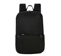 Lightweight minimalist black backpack for travel and school with adjustable straps. - Black (No Label)