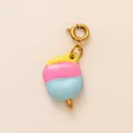Bunter Glitzer-Eiscreme-Anhänger mit goldfarbenem Verschluss für DIY-Taschenketten - Marshmallow-Anhänger