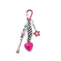 Colorful alloy heart and star bag charm with beaded tassel for DIY keychain decoration - Pink Heart and Star Bag Chain