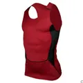 Men's professional red and black compression tank top for sports fitness and basketball - M / Tops / Red