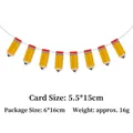 Back to school pencil shaped banner bunting garland for school classroom decorations - Pencil Shape Garland