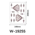 Waterproof Henna lace temporary tattoo sticker in red-brown finish, SKU model W-1925S - Mandala Floral Decoration (W-1925S)