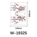 Red-brown Indian lace henna tattoo sticker, waterproof 148x208mm design sheet - Vintage Ethnic Style Mandala (W-1932S)
