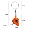 Llavero turbo naranja para entusiastas del coche con 95mm de largo y peso de 34g - Llavero Turbo Pequeño Naranja