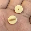 Two high-quality beige PVC rubber clutch backs for DIY jewelry pins and brooch making - Beige Rubber Pin Back