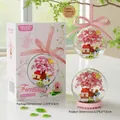Exquisite cherry blossom tree house building block ornament in crystal ball DIY toy - K542 Spring Flower Treehouse Ball / 158pcs/Hangable Or Standing