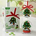 Festive Christmas tree building block set in transparent ornament ball with gift box - K546 Snow Fairy Tale Treehouse Ball / 164pcs/Hangable Or Standing