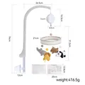 Newborn baby soothing crib mobile with knit animals, music box and dimensions - Crib Mobile Stand Music Box Set 2