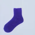 Cozy purple coral fleece thickened winter sock for women for indoor floor use. - One Size / Maroon