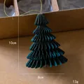 Decorazione per albero di Natale in carta a nido d'ape verde, altezza 10cm e 13g - Pezzo Singolo / Albero di Natale verde