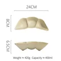 Japanese retro handmade ceramic salad bowl with dimensions 24x8x6.5cm - Divided Stoneware Bowl