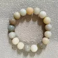 Handcrafted white jade bodhi root beaded bracelet with intricate cat claw carving - Multicolor Lotus Pattern Single Loop
