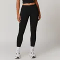 Leggings de yoga noirs à taille haute avec tissu à séchage rapide pour le fitness - M / Bas / Noir Premium