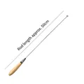Professional 50cm cat wand toy with ergonomic wooden handle and durable steel wire - Professional Level Cat Teaser