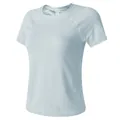 Breathable light blue women's slim fit short sleeve yoga T-shirt for fitness and running - Sky Blue