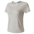 Women's slim fit yoga t-shirt with breathable textured fabric in light grey - Light Coffee
