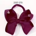 SKU variant showing a deep purple grosgrain ribbon bow hair accessory for girls - Deep purple