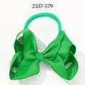 Vibrant green ribbon bow nylon headband for children and babies hair accessories - Bright Green