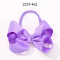Adorable purple grosgrain ribbon bow headband for babies and children hair accessory - Purple