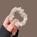 Elegante elastico per capelli con perle bianche ad alta elasticità - Elastico per Capelli con Perle Bianche