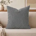 Decorative grey textured bubble popcorn cushion cover for sofa living room bedroom - No.15 Graphite