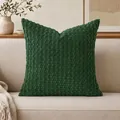 Elegant dark green bubble textured decorative pillow cover for living room sofa - No.44 Dark Green