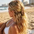Elegant gold starfish metal hair claw clip for summer beach vacation hairstyles 6.5cm size - 6.5*3.8cm / Golden Starfish
