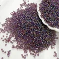 High quality iridescent purple glass seed beads 2mm 3mm for DIY jewelry making craft - Iridescent Dark Purple 176