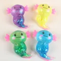 Set of four colorful glitter axolotl squishy toys for kids stress relief and fun - Maltose Axolotl / Purple