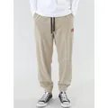 Pantaloni jogger uomo eleganti in velluto a coste kaki con coulisse e polsini elastici - S / Cachi