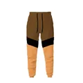 Modische Herren-Jogginghose im Color-Block-Design mit Kordelzug und Rippbündchen - M / Armeegrün