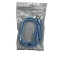 Cavo di ricarica rapida USB 3-in-1 blu intrecciato in un sacchetto di plastica - Blu Lunghezza Standard (In Busta)
