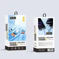 Cavo dati a ricarica rapida 3-in-1 blu intrecciato da 100W in confezione professionale - Blu Lunghezza Standard (In Scatola)