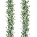 Realistic 180cm artificial eucalyptus garland hanging vine for home wedding party decoration - Eucalyptus Vines / Green